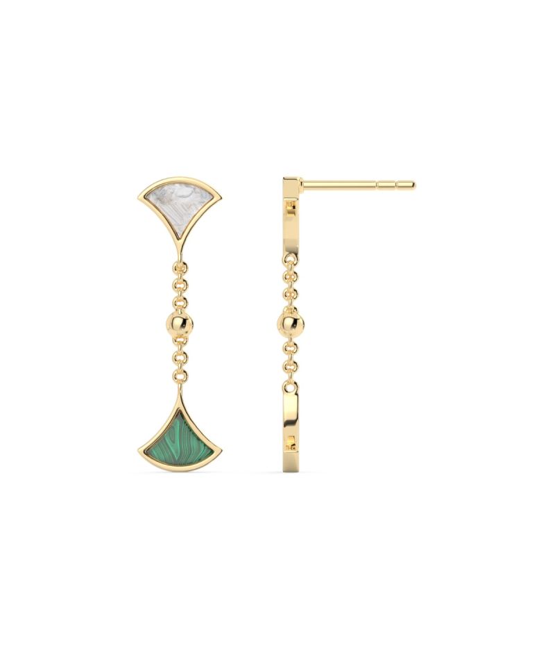 18k Gold Luciana Fern Drop Earrings