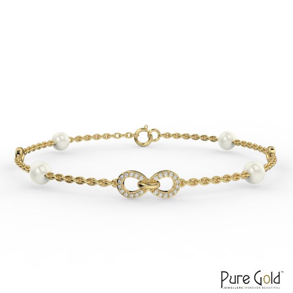 Buy Diamond Infinity Bracelet | Made with BIS Hallmarked Gold | Starkle