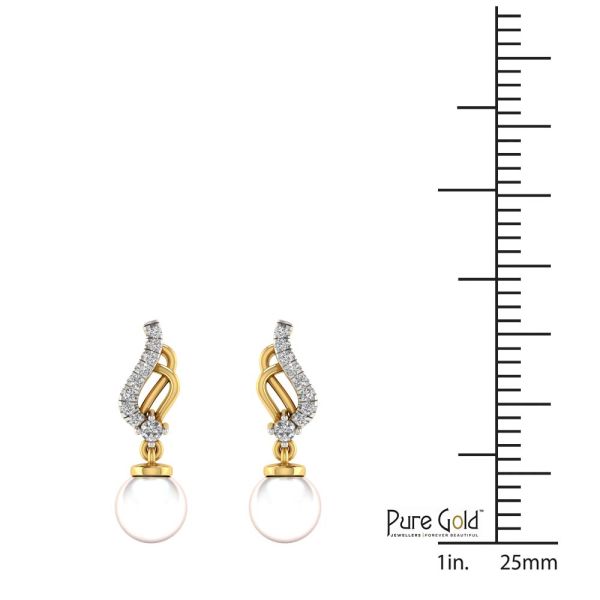18 Karat Gold Prosperity Pearl Diamond Earrings | Gold & Diamond ...