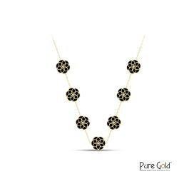 18 Karat Gold Luciana Black Onyx Necklace - PGNLG34592 | Gold & Diamond ...