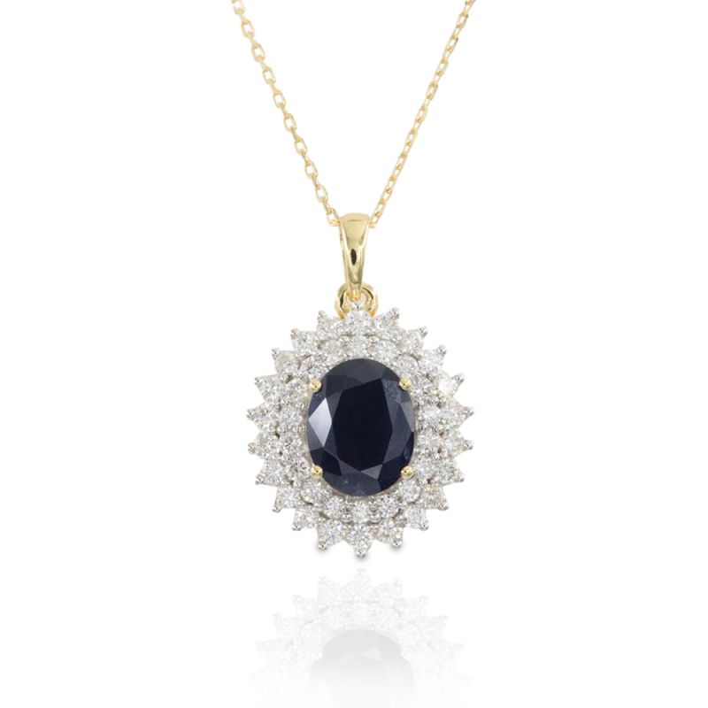 Diana Sapphire Diamond Pendant