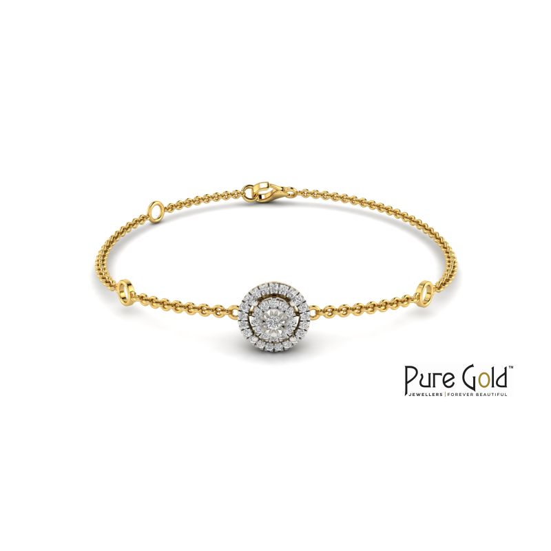 Enchanting Diamond Bracelet (0.25 CTS and 18K gold)