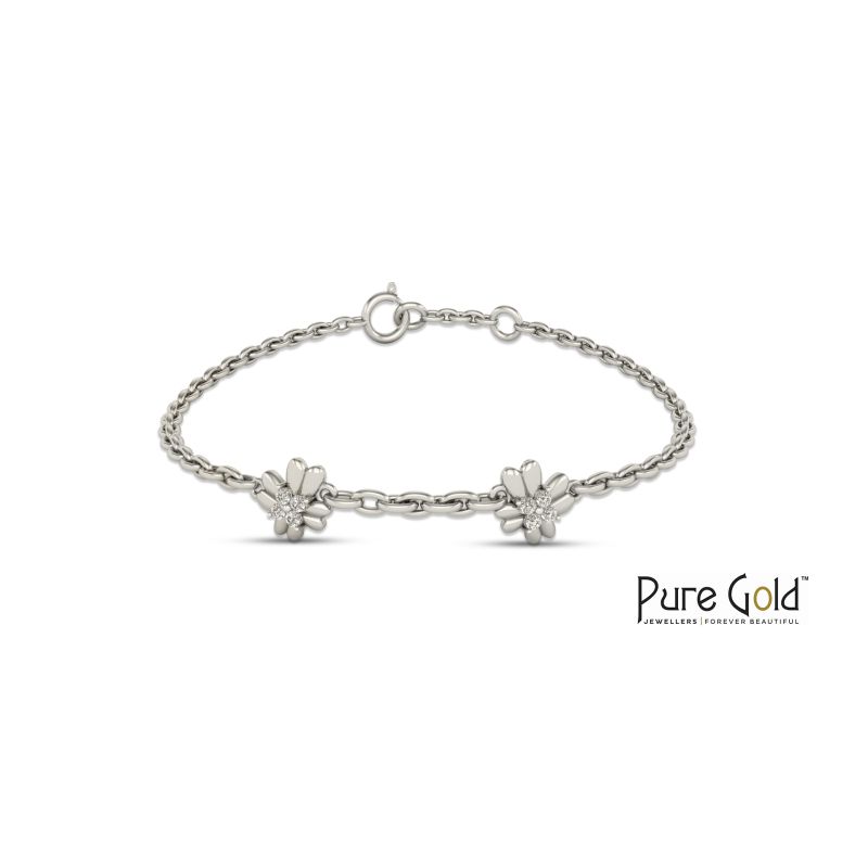 Diamond Daisy Bracelet (18k and 0.02 CTS)