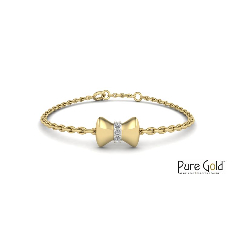 Bezzora Pretty Bow Bracelet (18k and 0.02 CTS)