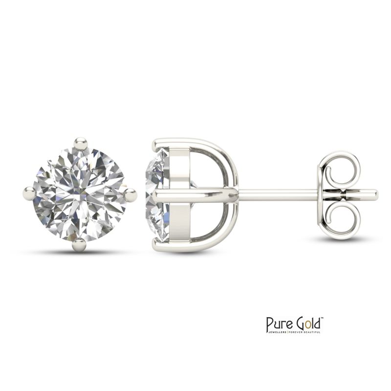 Handmade Sparkle 2 CTS Earrings 18 Karat