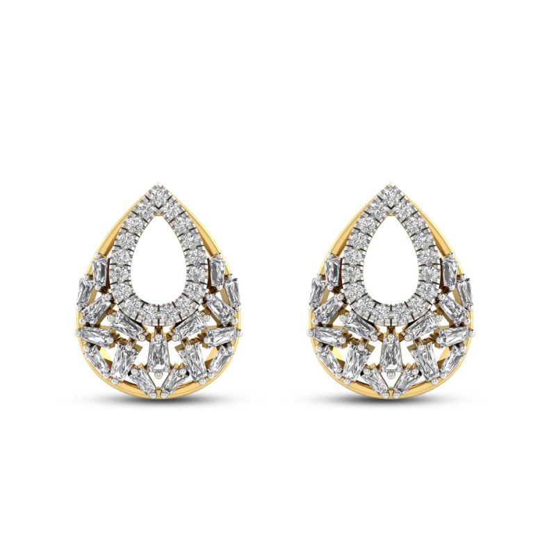 Dew Drop Diamond Earring-PGERG25266