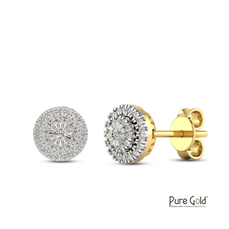 Round Stud Diamond Earring - PGERG26126