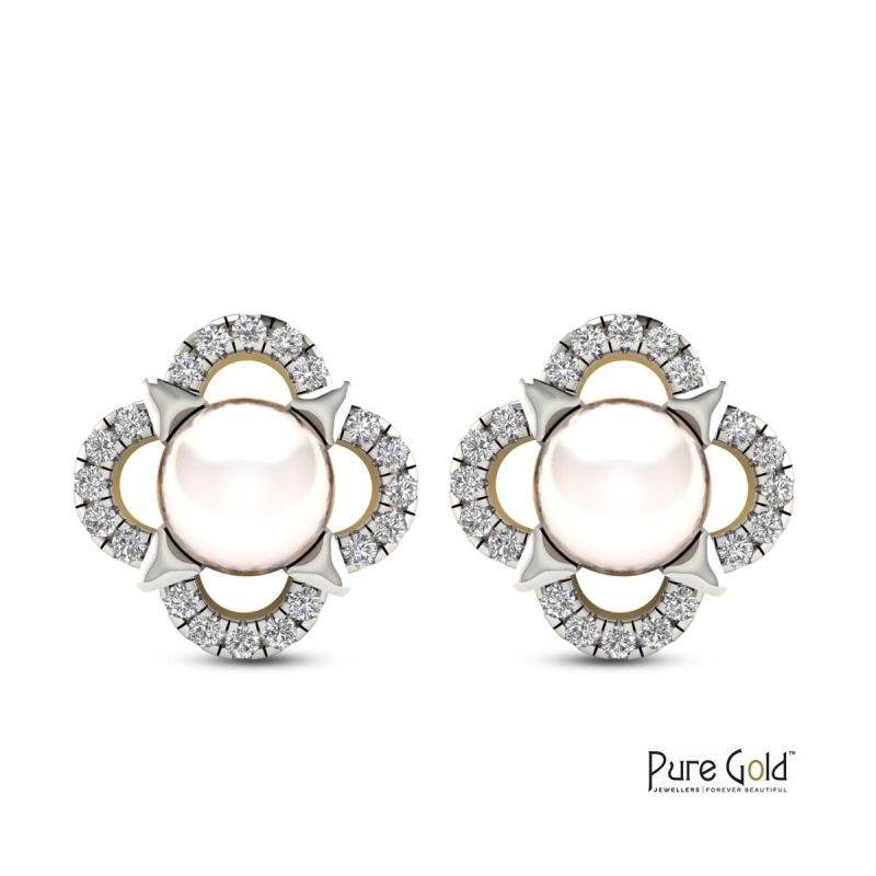 Star Leaf Diamond Earring - PGERG28904