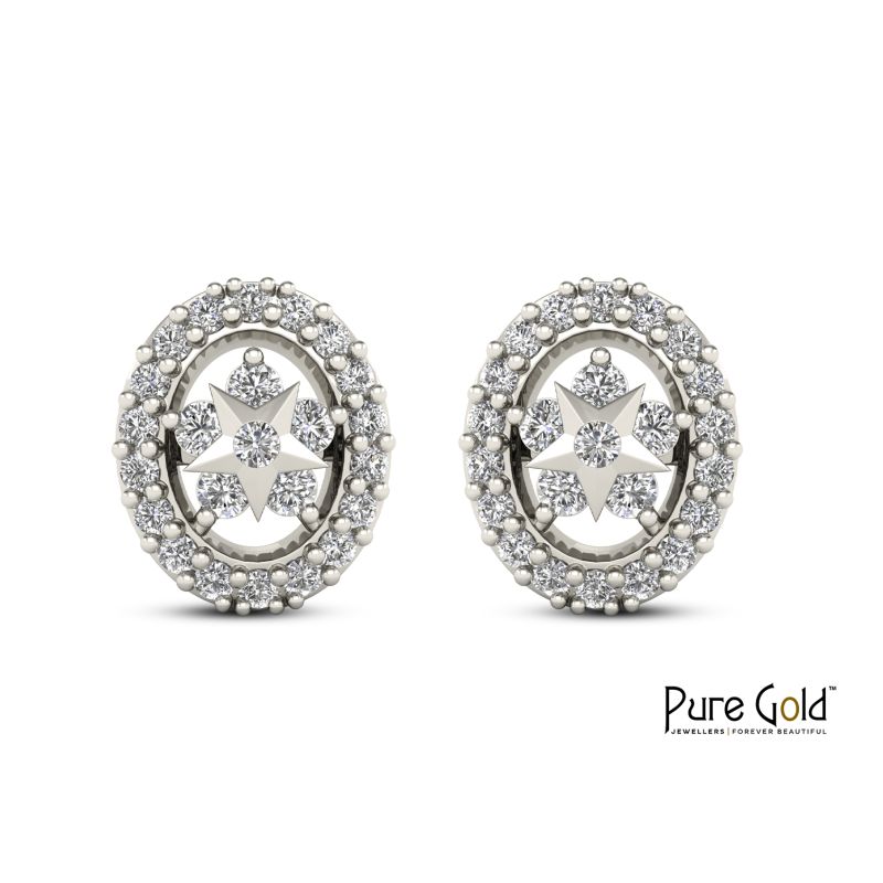 Pure Sparkle Earring (0.15 CTS, 18 Karat) 