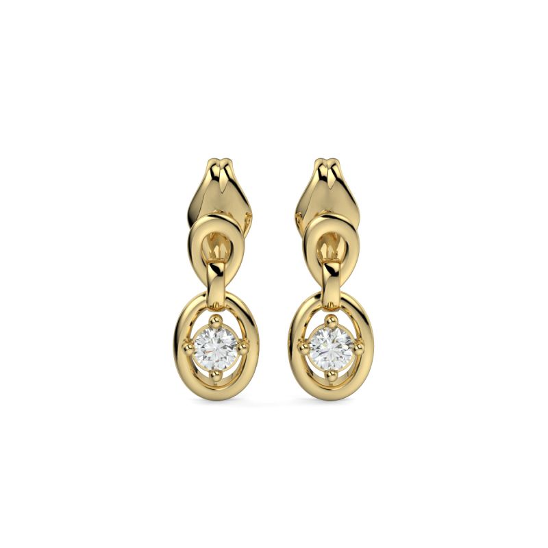 Pure Sparkle Luminous Hoops (0.09 ct and 18K gold)