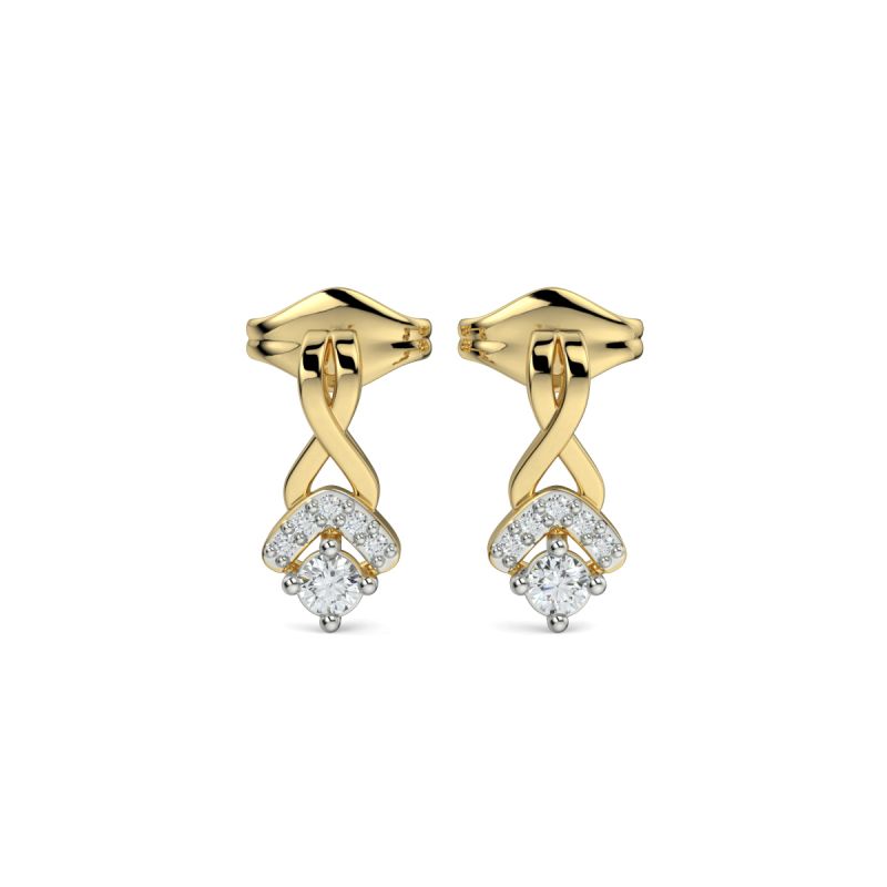 Sparkling 18K Gold Diamond Studs (0.10 CTS)