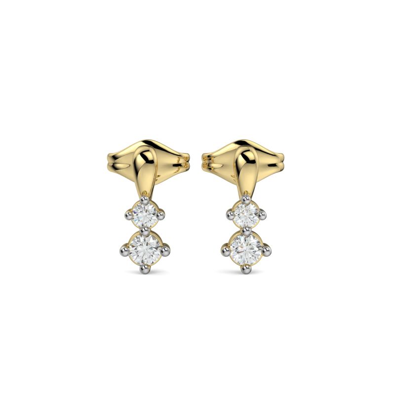Sparkling Streams Earrings with 0.14 CT and 18K gold - PGERG32510
