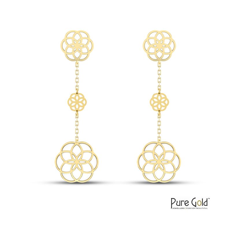 18 Karat Gold Luciana Mother of Pearl Earrings - PGERG34416