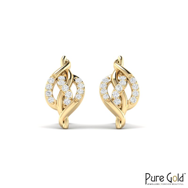 18 Karat Gold Mystic Embrace Earrings with Diamonds
