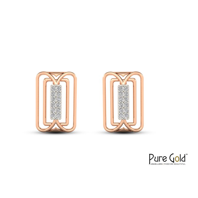 Urban Edge Earring (18k and 0.11CTS)