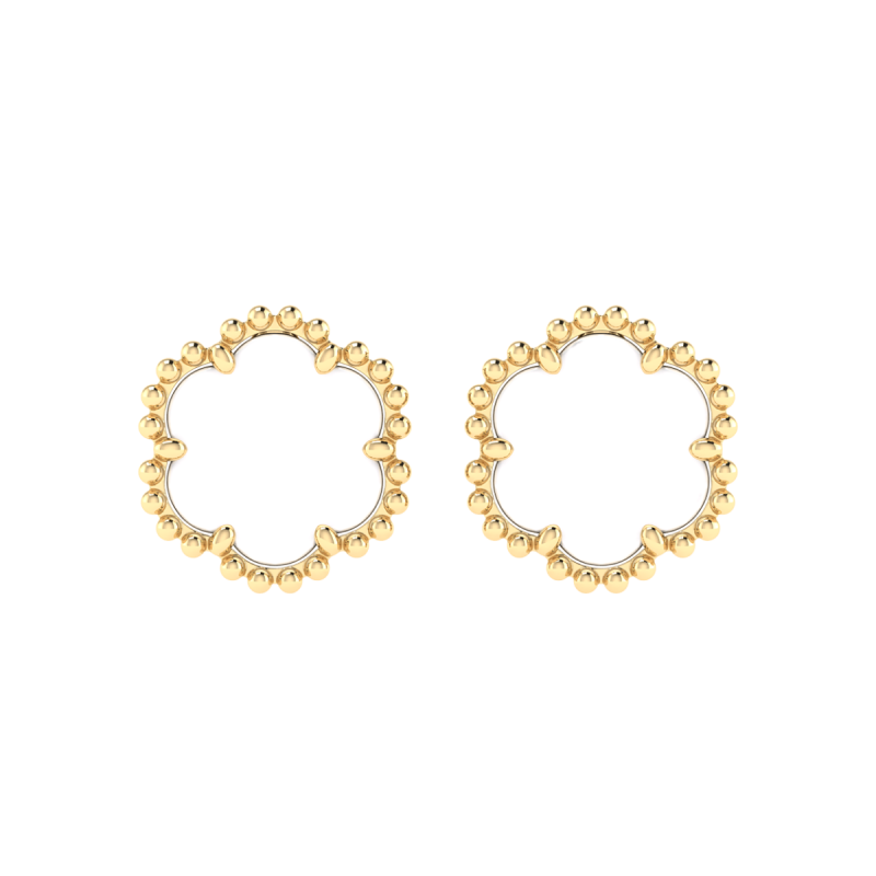 18K Gold Moonlit Petal Earrings