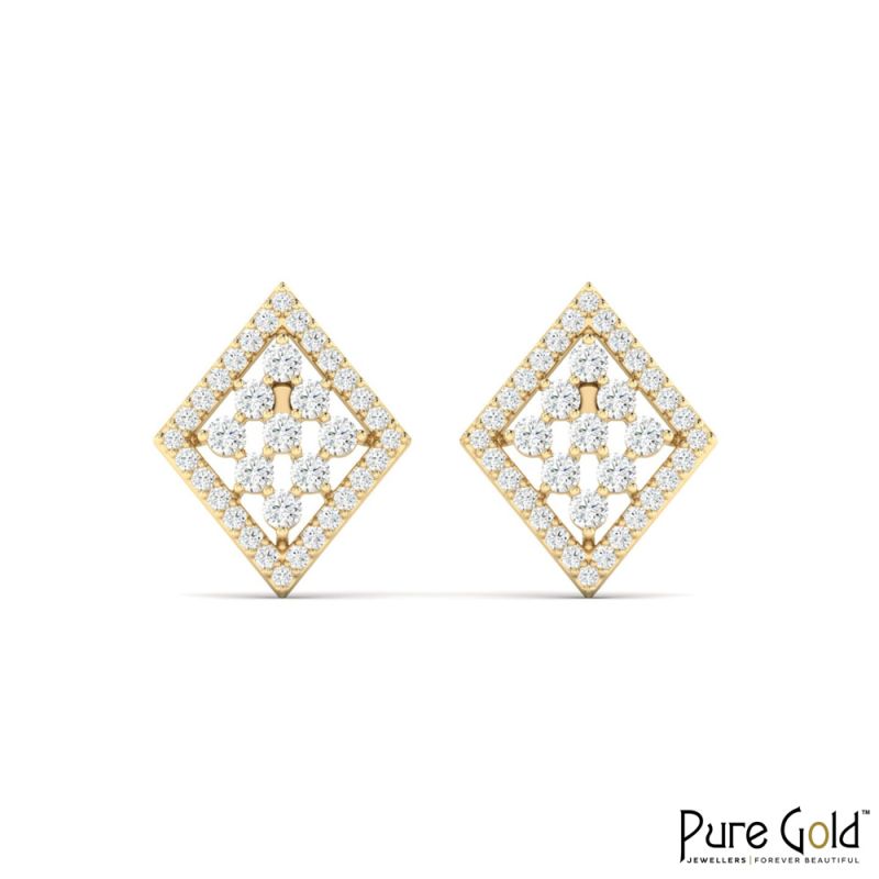 18 Karat Gold Mirage Earrings with Diamonds