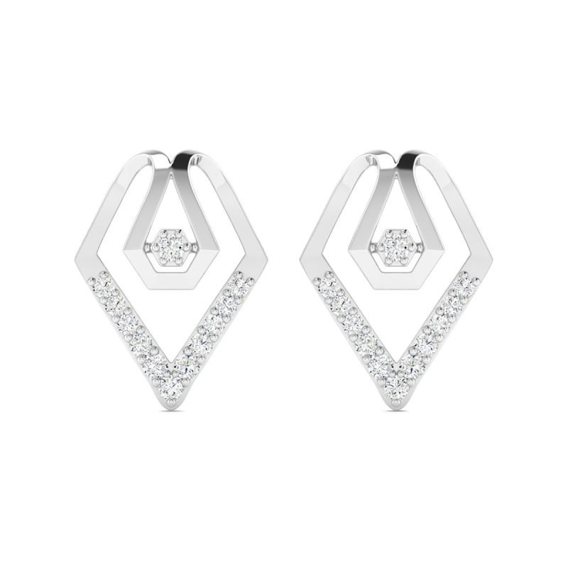 18k Gold Eternal Vine Earrings with Diamonds