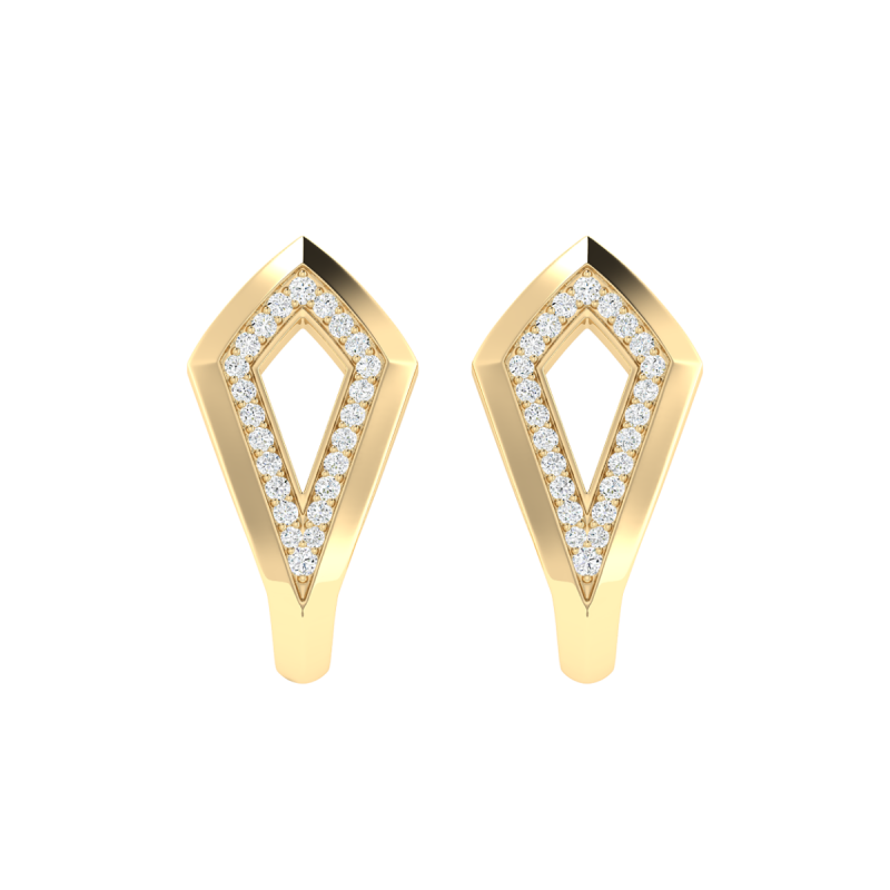 18K Gold Royal Serpent Earrings With Diamonds