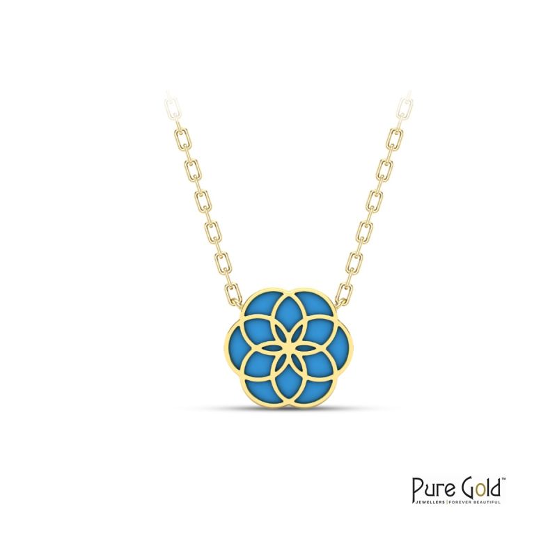 18 Karat Gold Luciana Turquoise Pendant