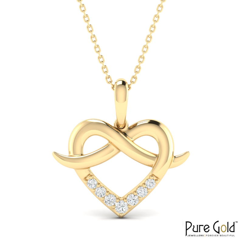  18K Gold Dual Passion Pendant with Diamonds