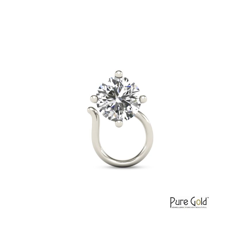 Pure Sparkle Nose Pin 0.05 CTS 18 Karat