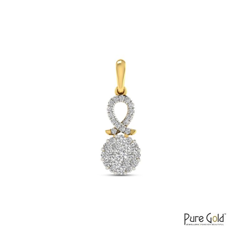 Dazzling Dew Drop Diamond Pendant - PGPNG26325