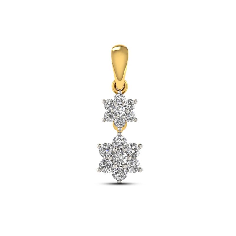 Double Starbust Pendant (18k, 0.25CTS)