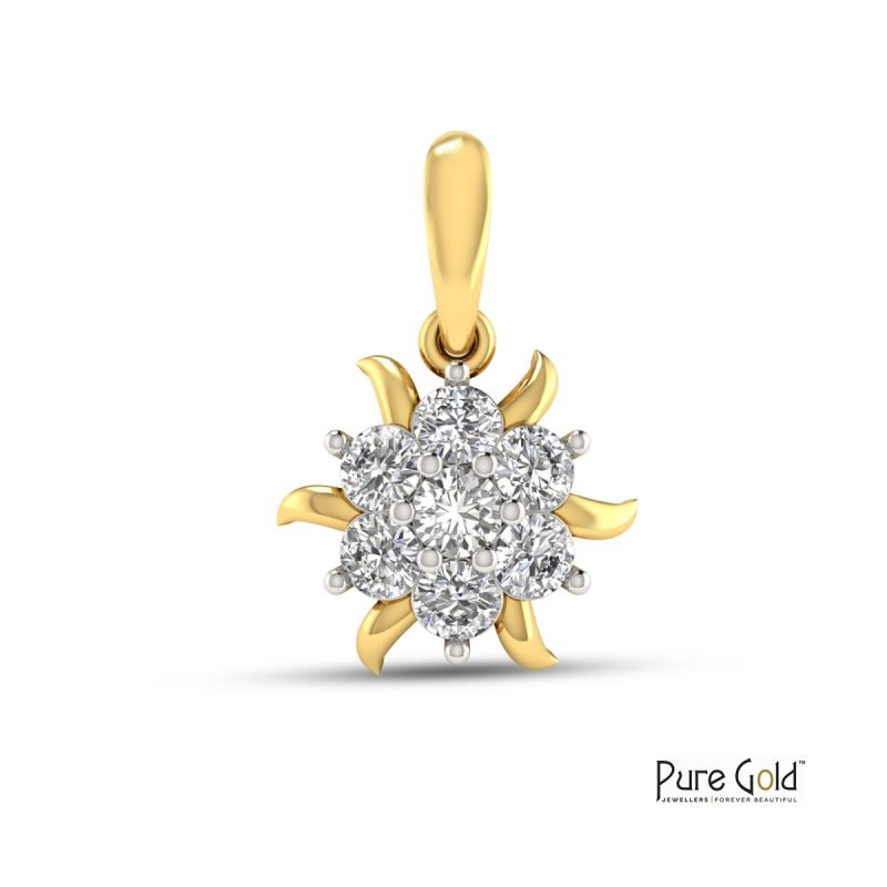 Dazzling Sun Diamond Pendant - PGPNG26433