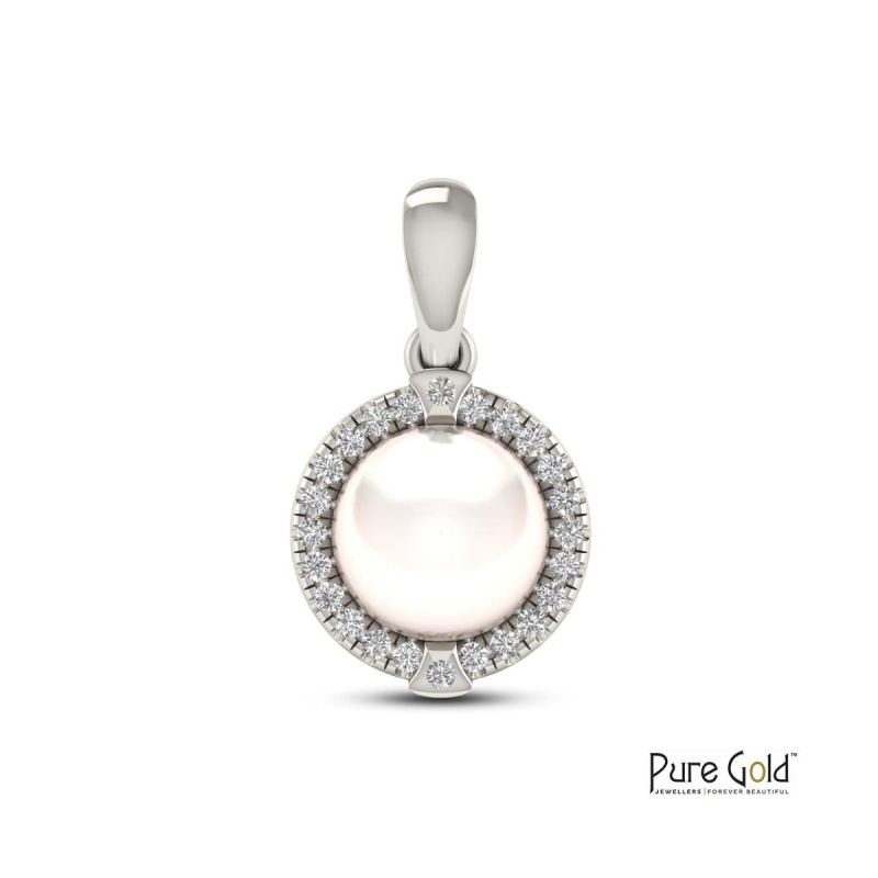 Sphere Pearl Diamond Pendant - PGPNG26964