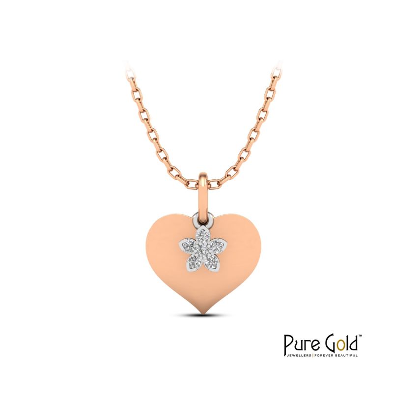 Celestial Heart Pendant (18k and 0.05 CTS)