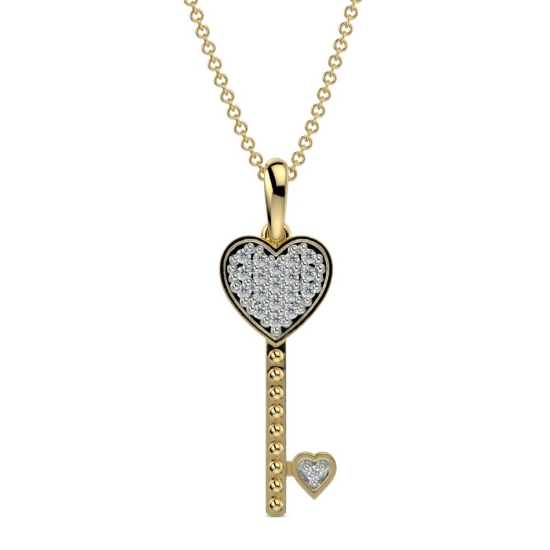 Treasured Heart with 0.11 CTS and 18K gold