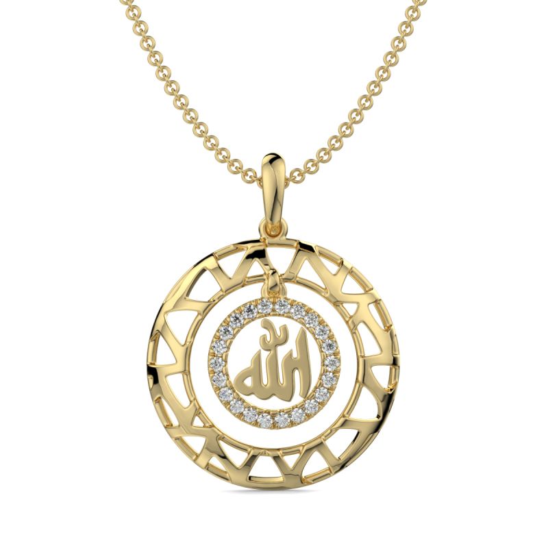 Shimmering Dua Pendant (18k, 0.1CTS) edit