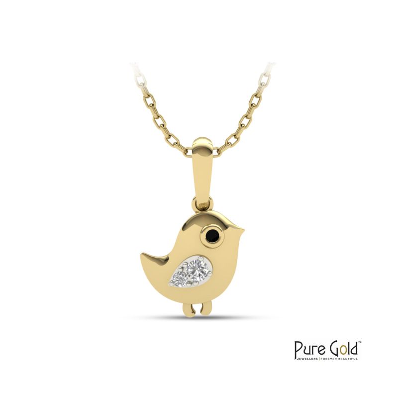 Bezzora Tweet Pendant (18k and 0.02)