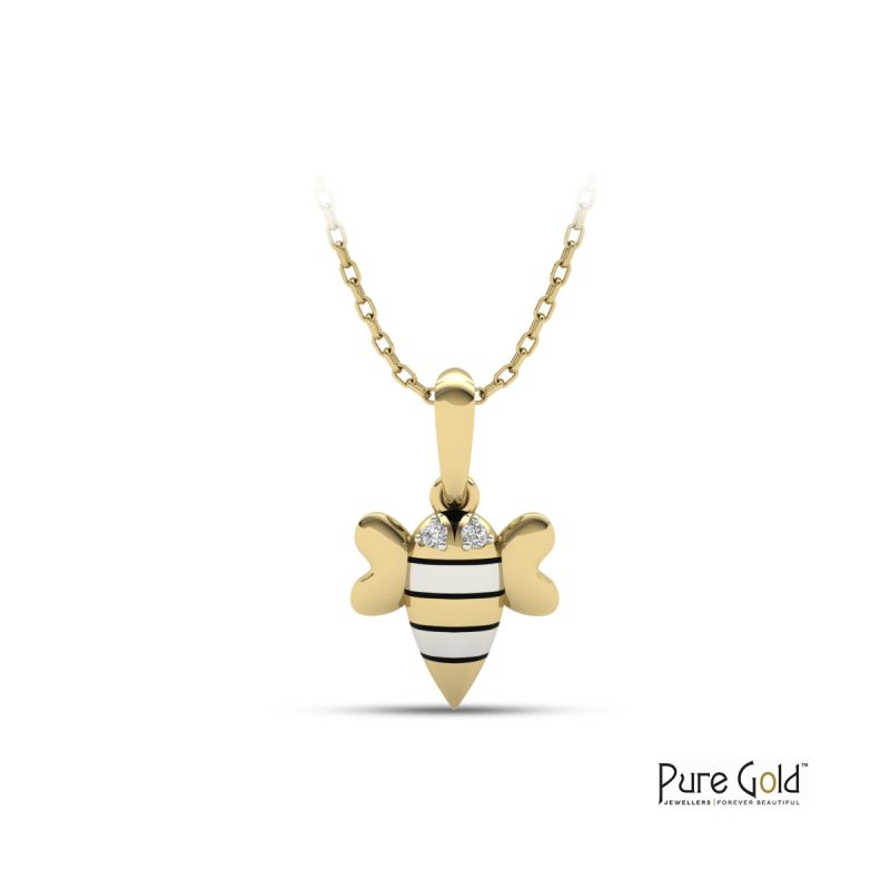 Bezzora's Bee-utiful Sparkler Pendant (18k and 0.02CTS)