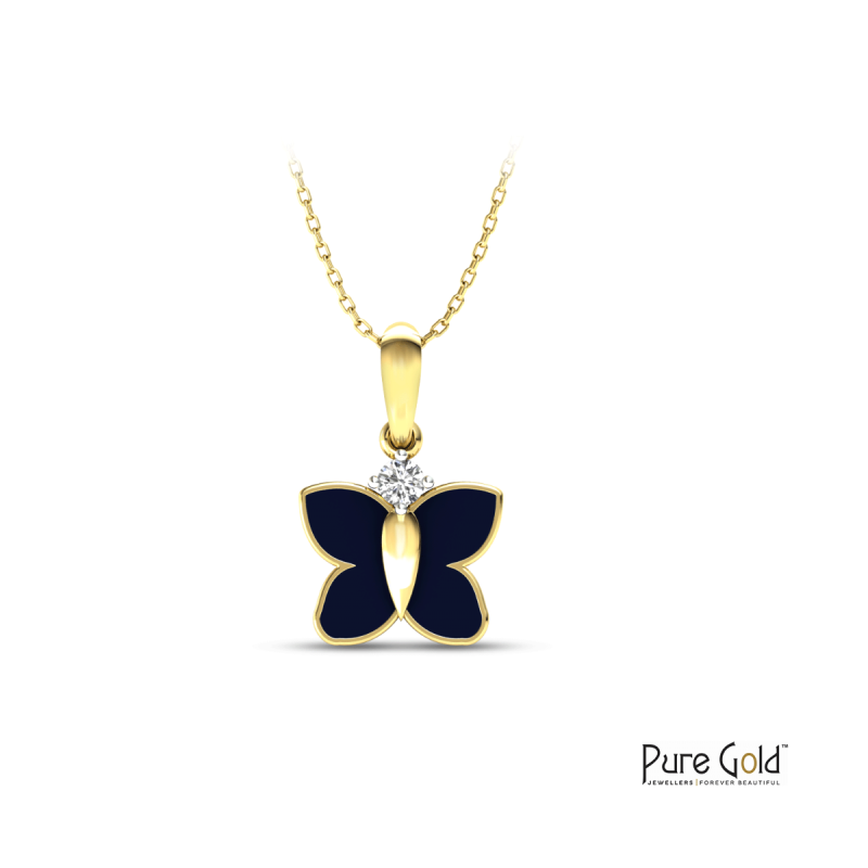 Bezzora Butterfly Pendant (18k and 0.02 CTS)