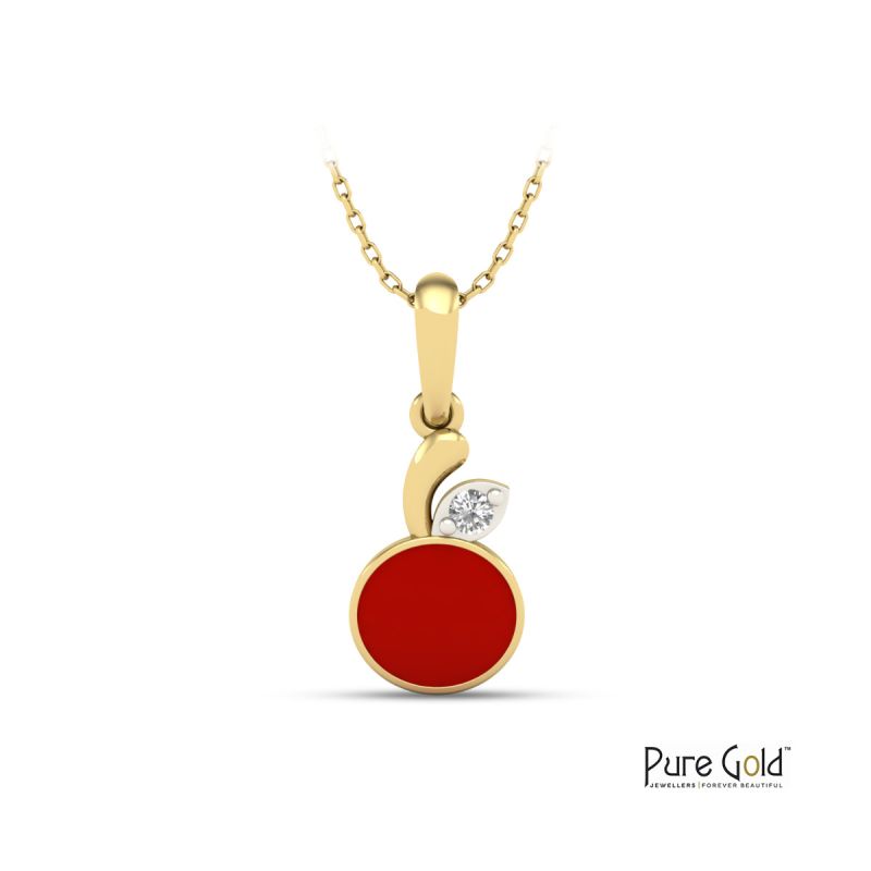Bezzora's Little Cherry Charm Pendant (18k and 0.02CTS)