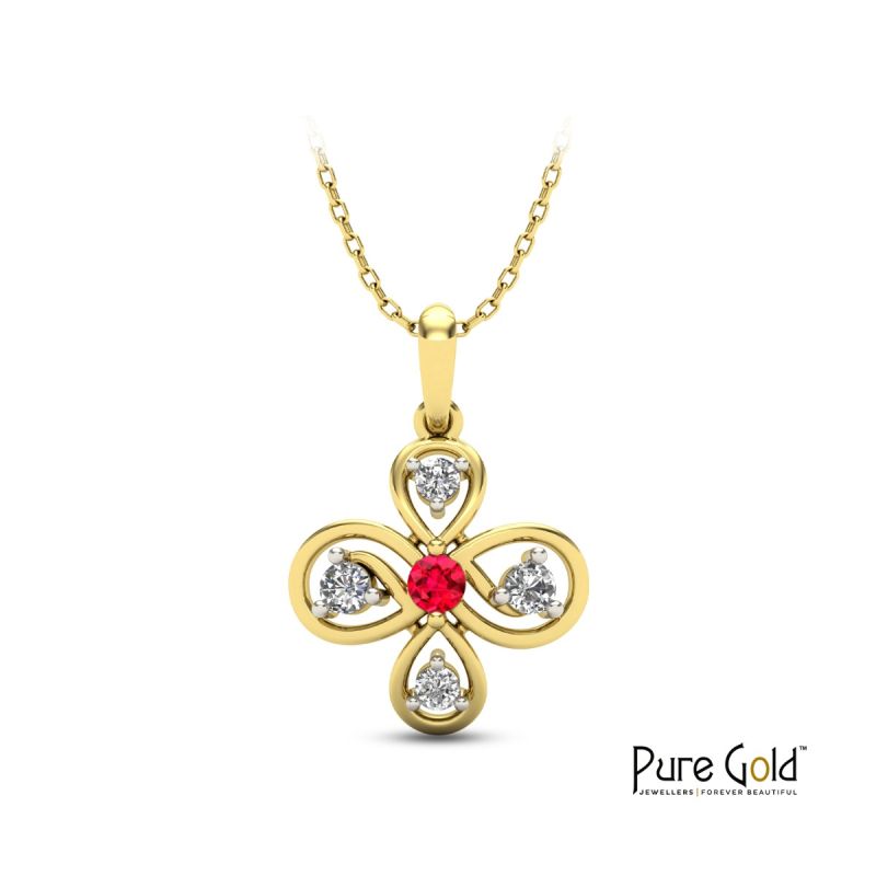 Petal Bloom Pendant (18k and 0.15 CTS)