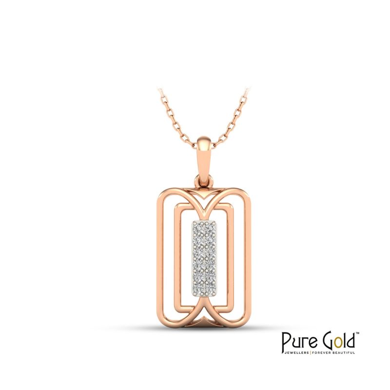 Urban Edge Pendant (18k and 0.11CTS)