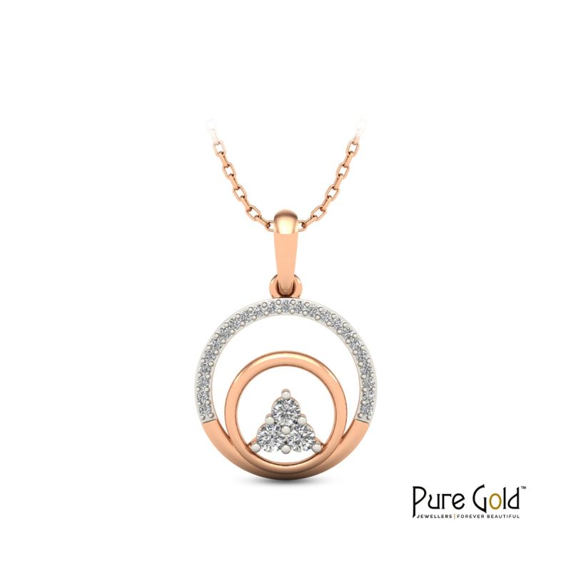 Pure Sparkle Twinkling Trio Pendant (18k and 0.16CTS)
