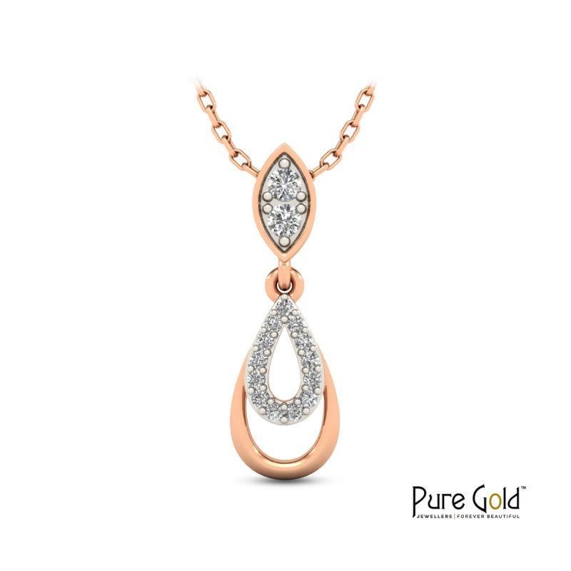 Radiant Raindrop Pendant (18k and 0.09 CTS)