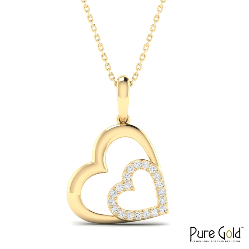  18K Gold Whispered Union Necklace with Diamonds