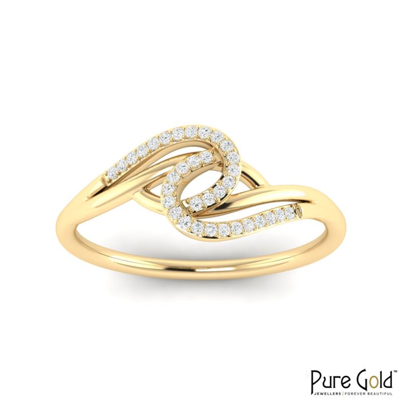18 Karat Gold Soul Bound Ring with Diamonds