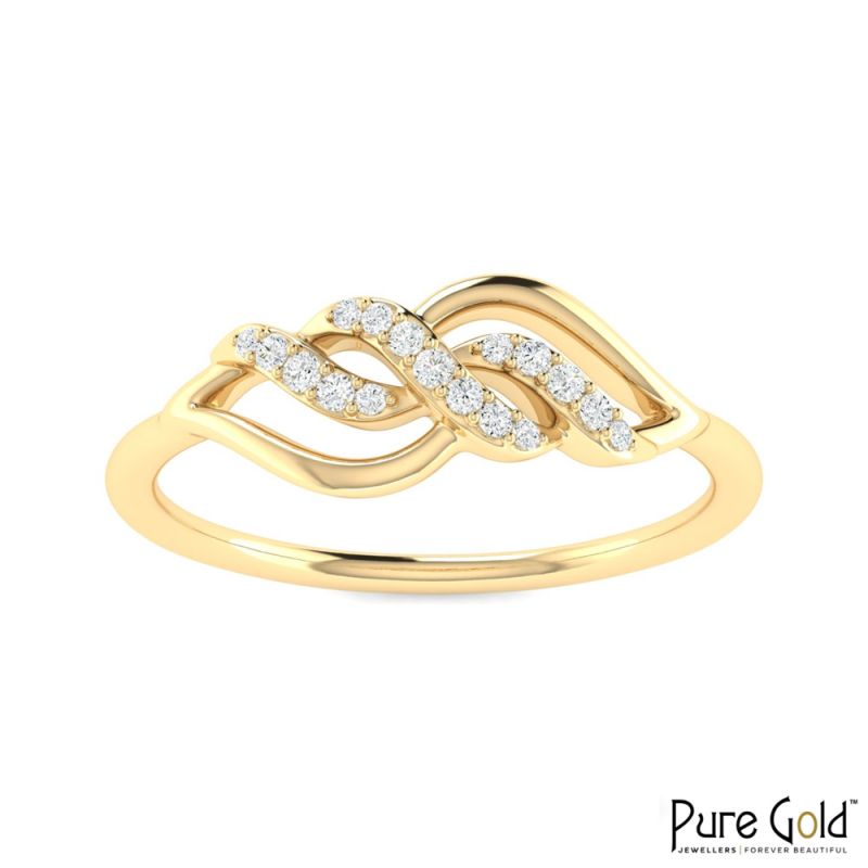 18 Karat Gold Celestial Aura Ring with Diamonds