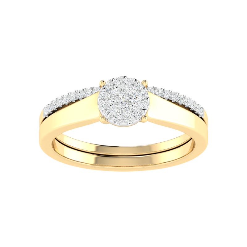 18K Gold Golden Embrace Ring with Diamonds