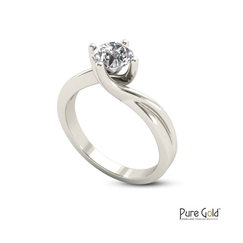 Handmade Sparkle Ring (0.7 CTS, 18Karat) - PGRN0G23284
