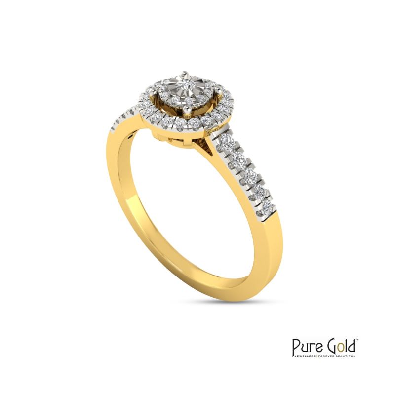 Halo Cluster Diamond Ring - PGRNG26148