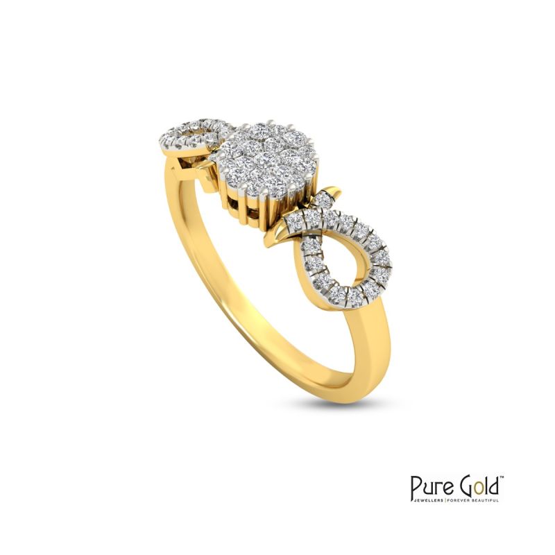 Dazzling Dew Drop Diamond Ring - PGRNG26324