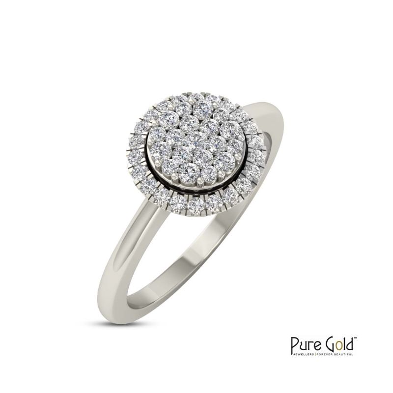 18 Karat Gold Pure Sparkle Diamond Ring