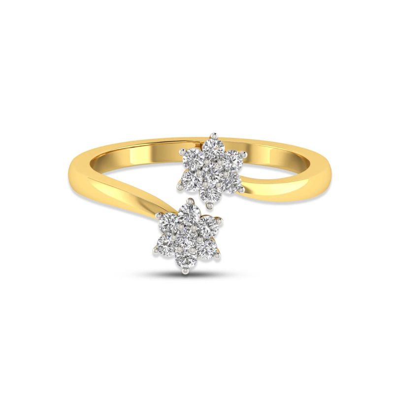 Pure Sparkle Duet Starry Ring (18k, 0.20 CTS)